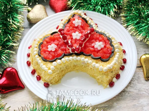 Фото блюда: Салат «Русская красавица» с ветчиной