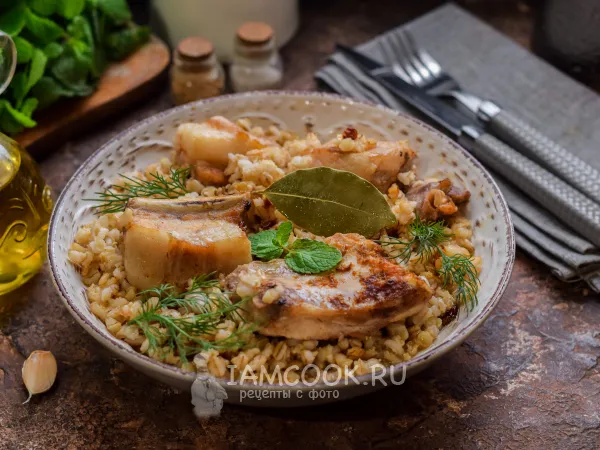 Фото блюда: Ребрышки с перловкой в духовке