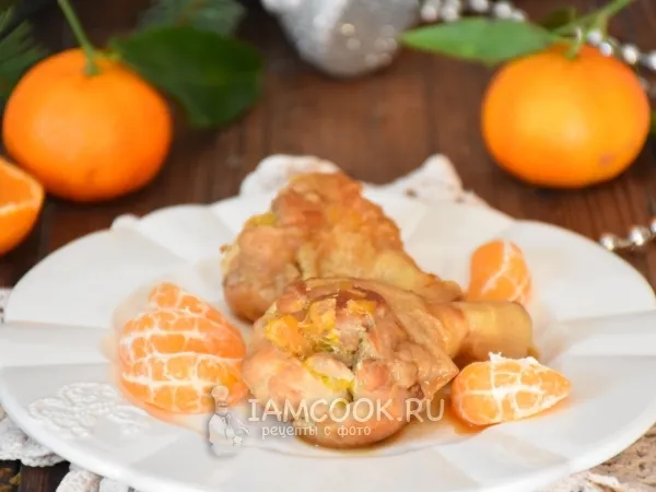 Фото блюда: Куриные голени с мандаринами