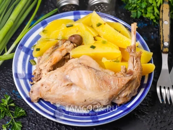 Фото блюда: Тушеный заяц с картошкой