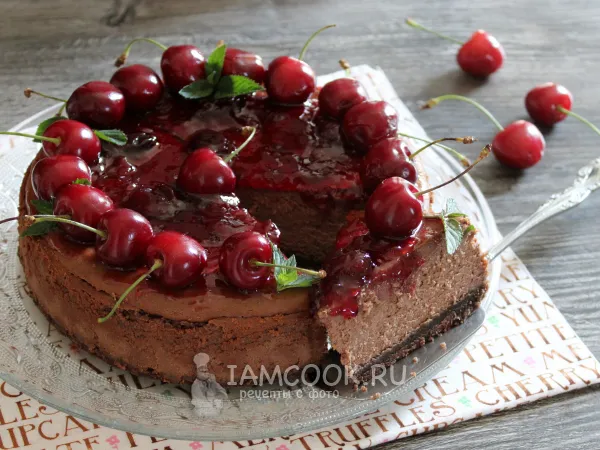 Фото блюда: Шоколадный чизкейк из творога