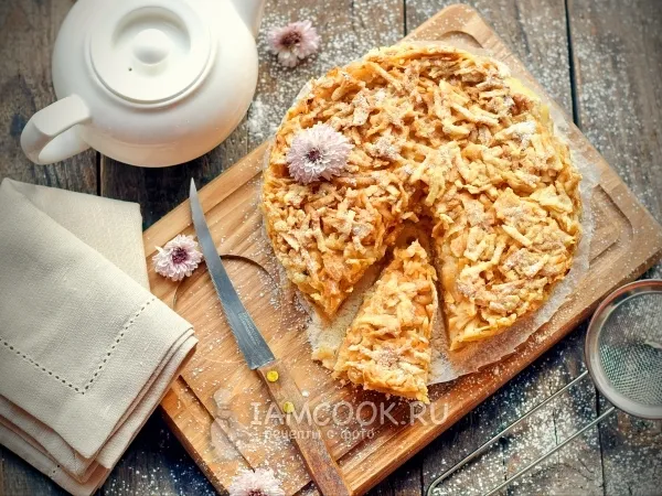 Фото блюда: Венгерский насыпной яблочный пирог