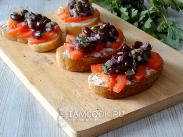 Фото блюда: Бутерброды с фасолью