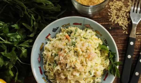 Фото блюда: Салат с мясом криля и рисом