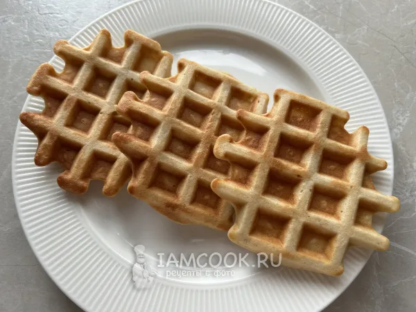 Фото блюда: Банановые вафли (безглютеновые)