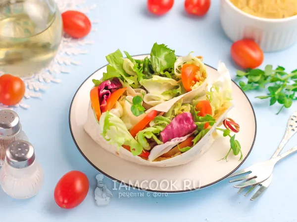 Фото блюда: Лаваш с хумусом