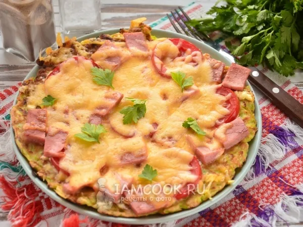 Фото блюда: Кабачковая пицца на сковороде