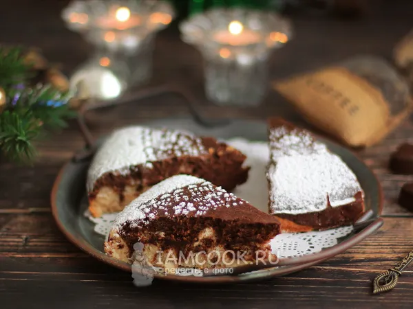 Фото блюда: Постный мраморный кекс