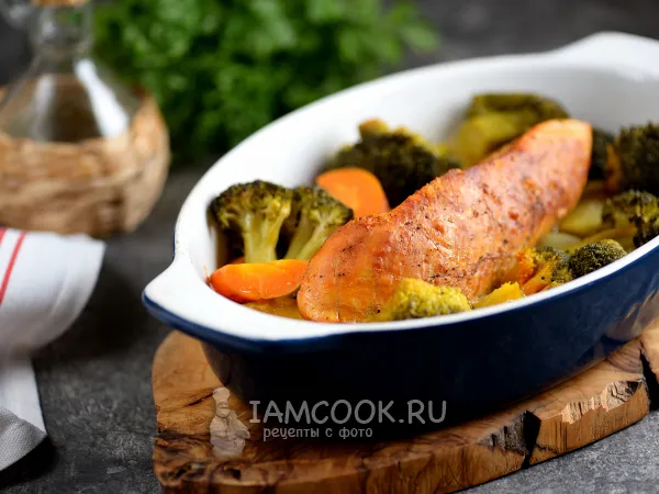 Фото блюда: Индейка с брокколи в духовке