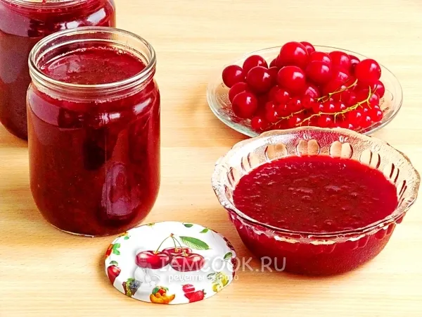 Фото блюда: Джем из вишни и красной смородины