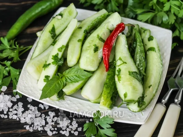 Фото блюда: Малосольные огурцы в пакете за 2 часа