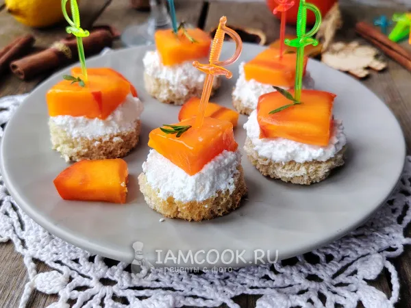 Фото блюда: Канапе с хурмой