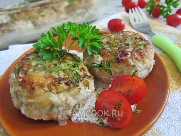 Фото блюда: Куриные тефтели с цукини и рисом