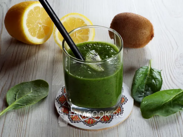 Фото блюда: Смузи со шпинатом и киви