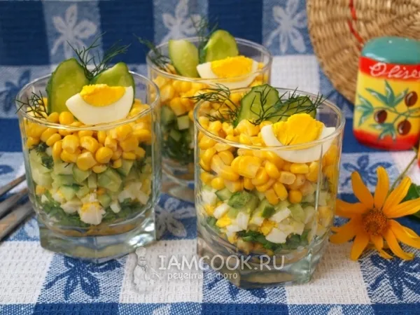 Фото блюда: Веррины с кукурузой, яйцом и щавелем