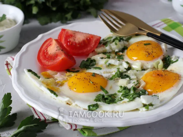 Фото блюда: Яичница с сельдереем