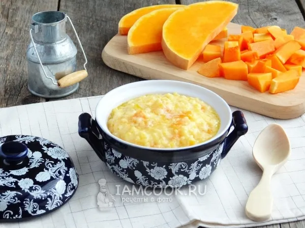 Фото блюда: Кукурузная каша с тыквой в мультиварке
