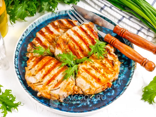 Фото блюда: Стейк из свинины на электрогриле