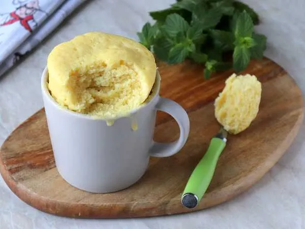 Фото блюда: Бисквит в микроволновке за 3-5 минут (в кружке)