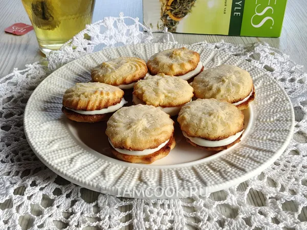 Фото блюда: Песочное печенье с кремом