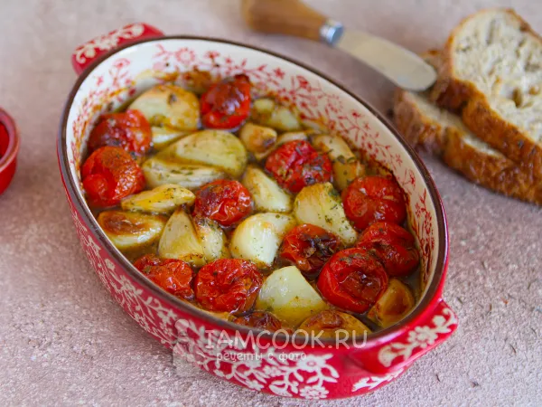 Фото блюда: Запеченные помидоры с чесноком