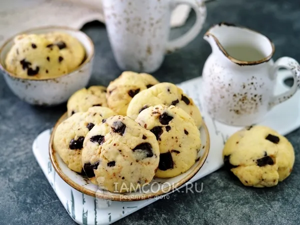 Фото блюда: Печенье с шоколадом в микроволновке