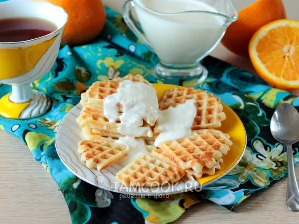 Фото блюда: Вафли с апельсиновым кремом
