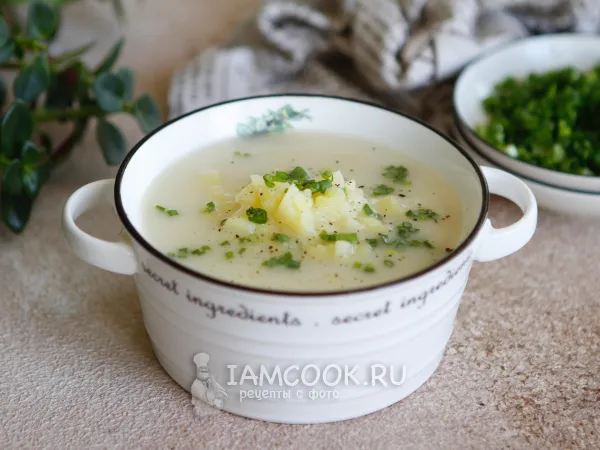 Фото блюда: Картофельный суп на курином бульоне