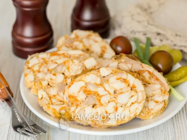 Фото блюда: Мраморный мясной хлебец с корейской морковью