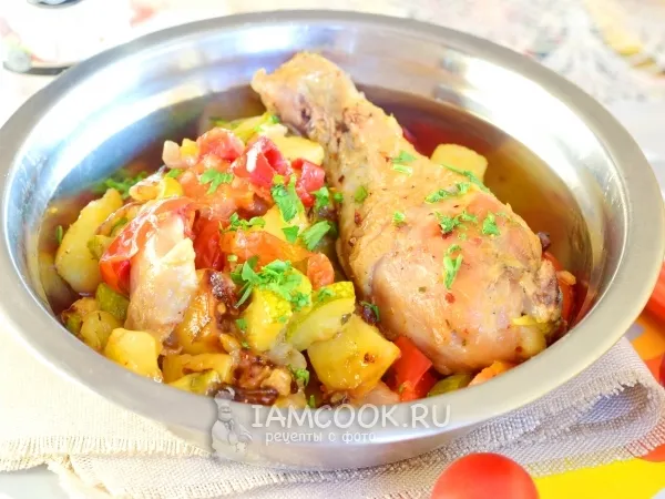 Фото блюда: Овощное рагу с курицей