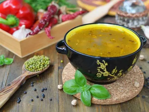 Фото блюда: Чечевичный суп с нутом и машем