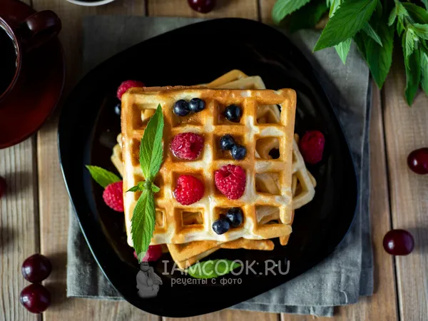 Фото блюда: Бельгийские вафли (классический рецепт)