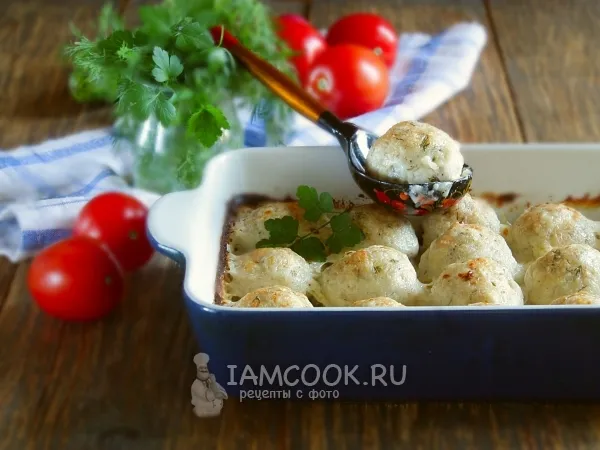 Фото блюда: Куриные тефтели в сметанном соусе