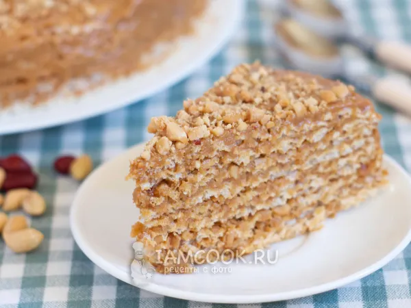 Фото блюда: Вафельный торт с арахисом