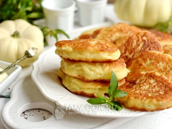 Фото блюда: Оладьи с патиссонами на кефире