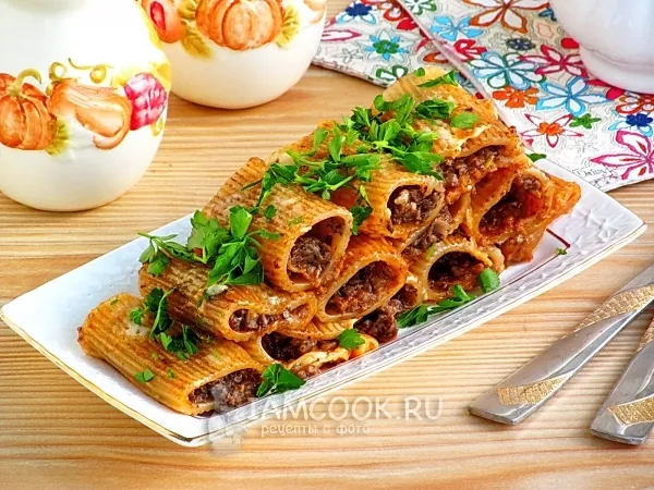 Фото блюда: Каннелони с грибами в мультиварке