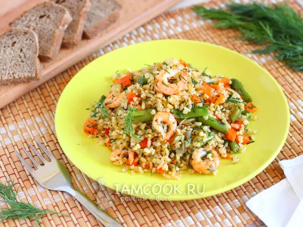 Фото блюда: Булгур с креветками