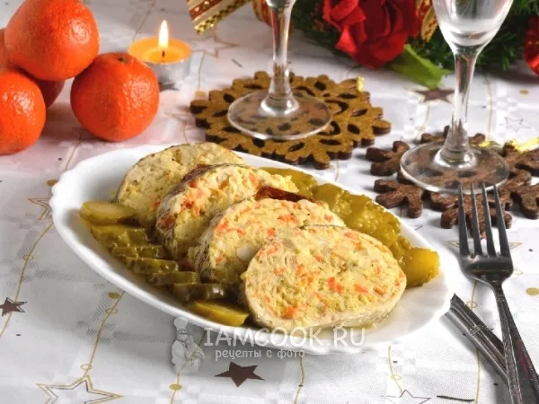 Фото блюда: Фаршированная щука в фольге