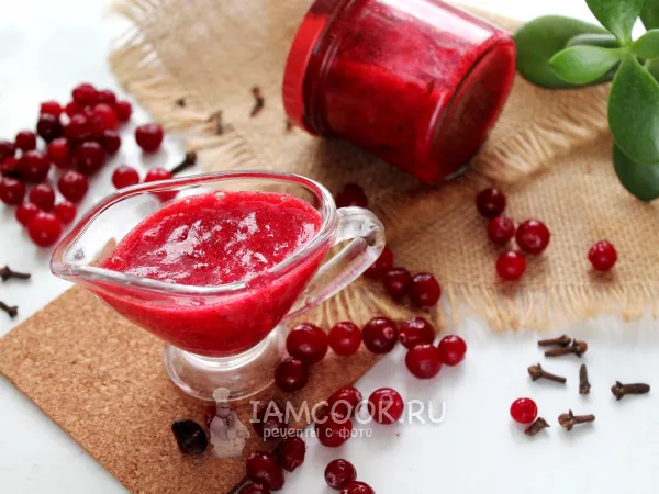 Фото блюда: Соус из клюквы на зиму