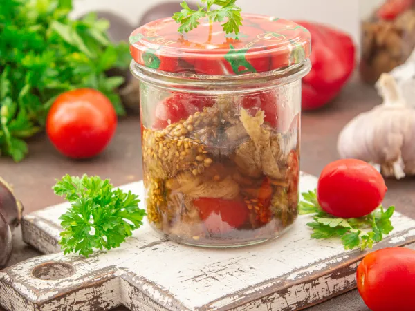 Фото блюда: Запеченные баклажаны на зиму