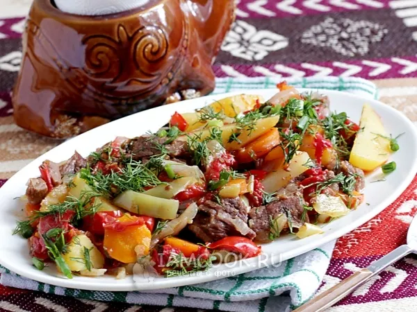 Фото блюда: Нарханги - мясо с овощами по-узбекски