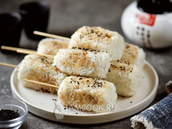 Фото блюда: Рисовый хот-дог на сковороде