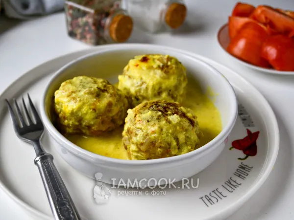 Фото блюда: Тефтели в сметанном соусе в аэрогриле