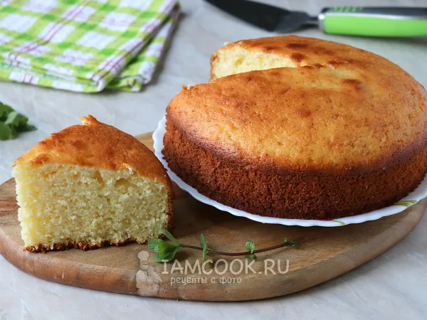 Фото блюда: Манник с кокосовой стружкой на кефире