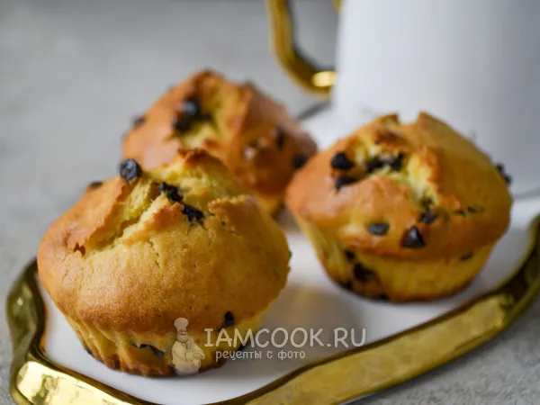 Фото блюда: Кексы с шоколадными каплями