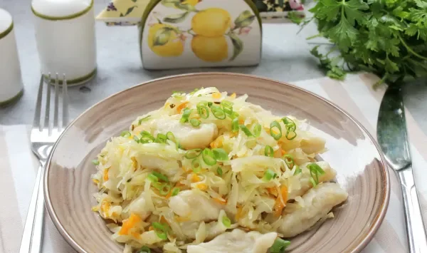 Фото блюда: Галушки с капустой