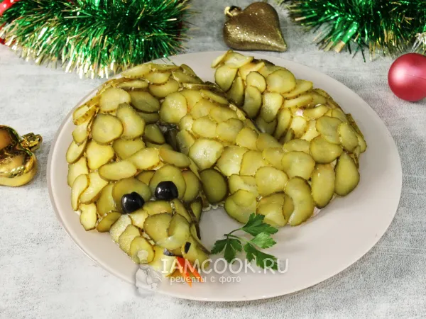 Фото блюда: Салат Оливье на год Змеи