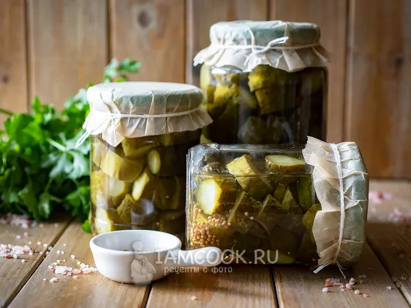 Фото блюда: Маринованные огурцы по-фински (нарезанные)