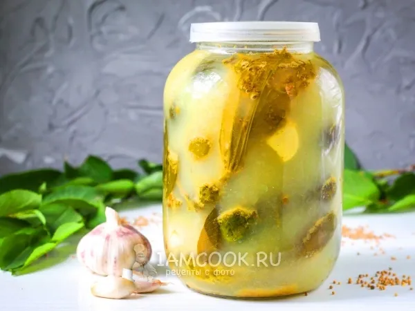 Фото блюда: Квашеные огурцы с горчицей