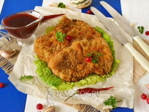 Фото блюда: Шницель из свинины в духовке